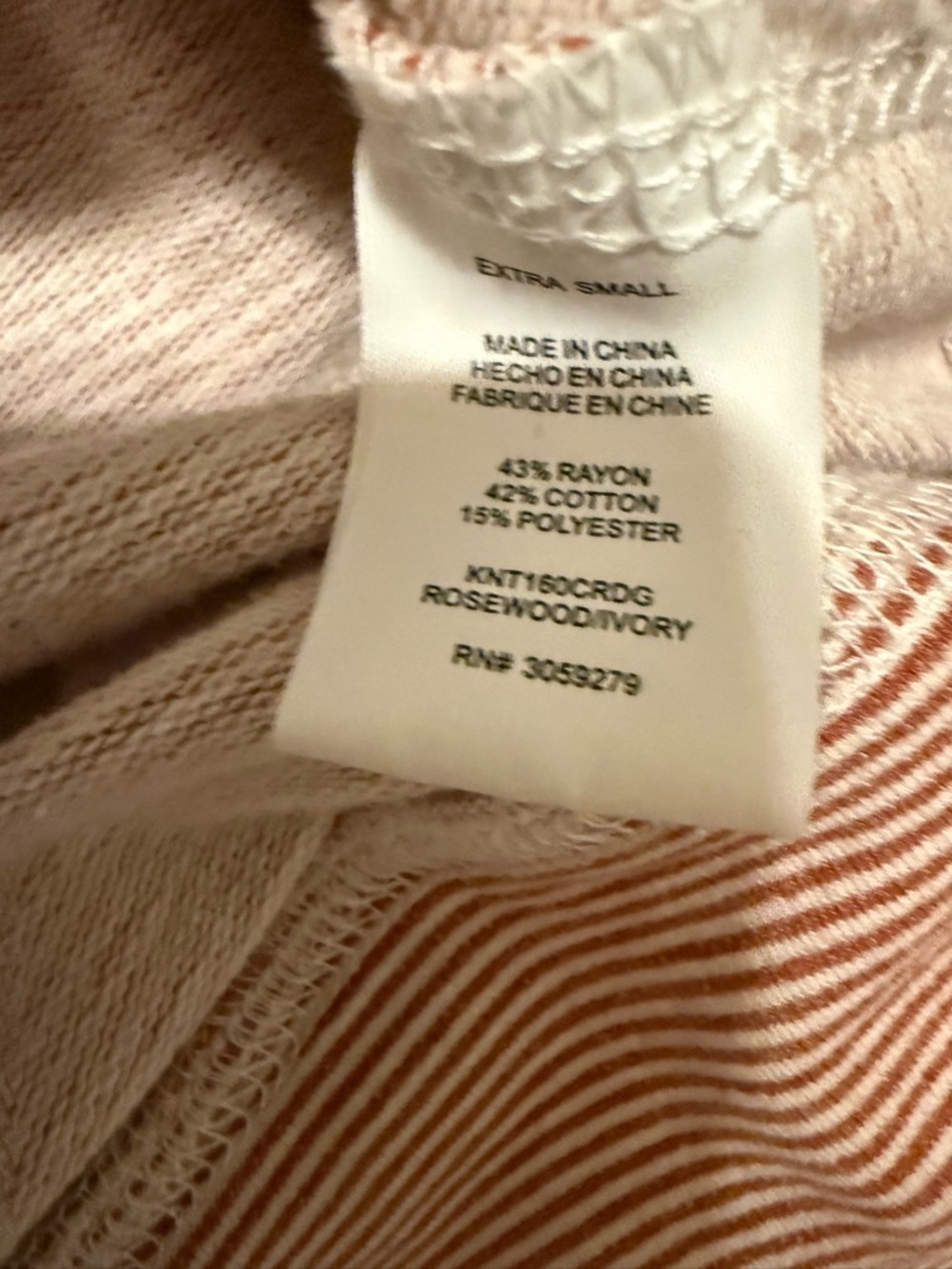 Thread & Supply Red and White Striped Long Sleeve Tee - Picture 5 of 6